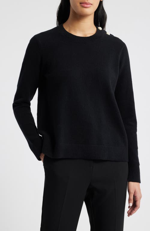 Masai Copenhagen Filiziana Button Shoulder Sweater in Black 