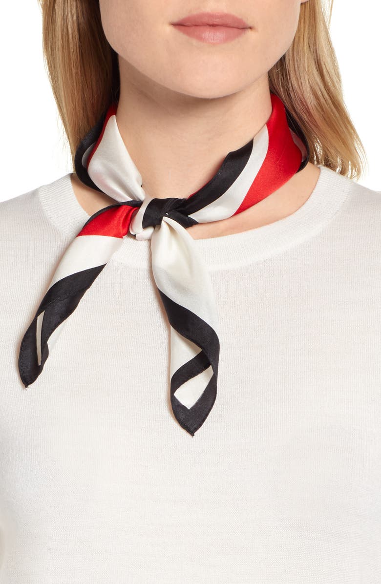 Echo I Love You Square Silk Scarf, Main, color,