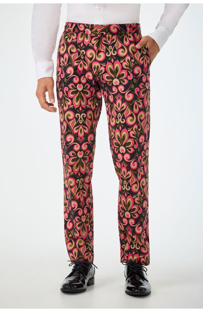 MR TURK Clyde Slim Fit Printed Trouser, Main, color, Multi