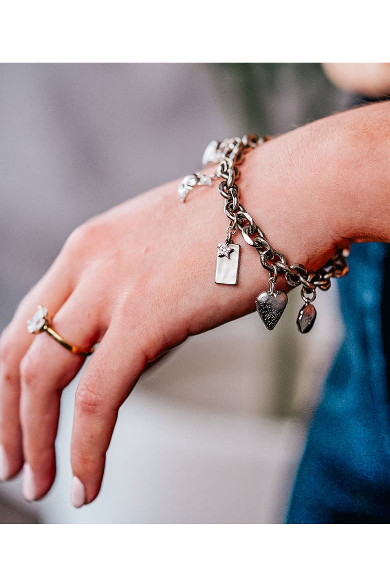 Silver Charm Bracelet, Alternate, color, Silver