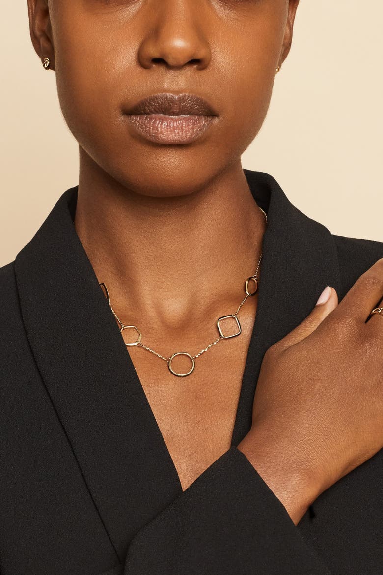 14K Yellow Gold Riverdale Station Necklace, Alternate, color, Yellow Gold