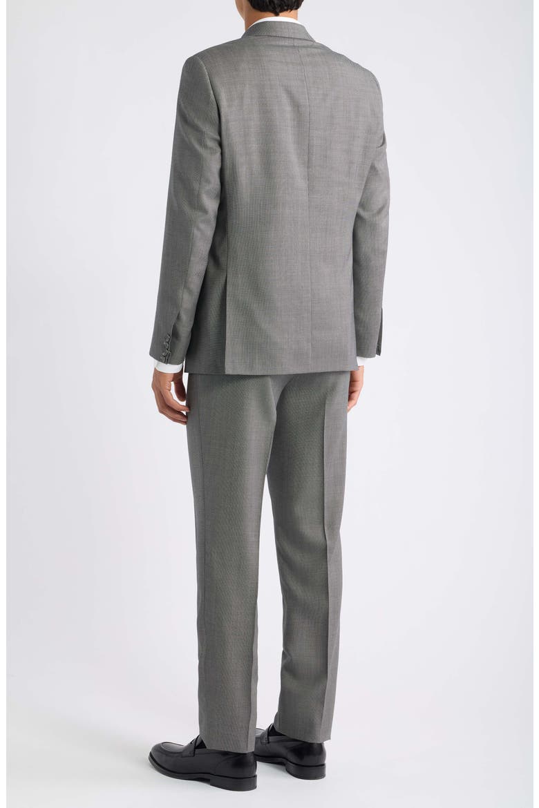 Black & White Bird's Eye Wool Suit, Alternate, color, BLACK/WHITE