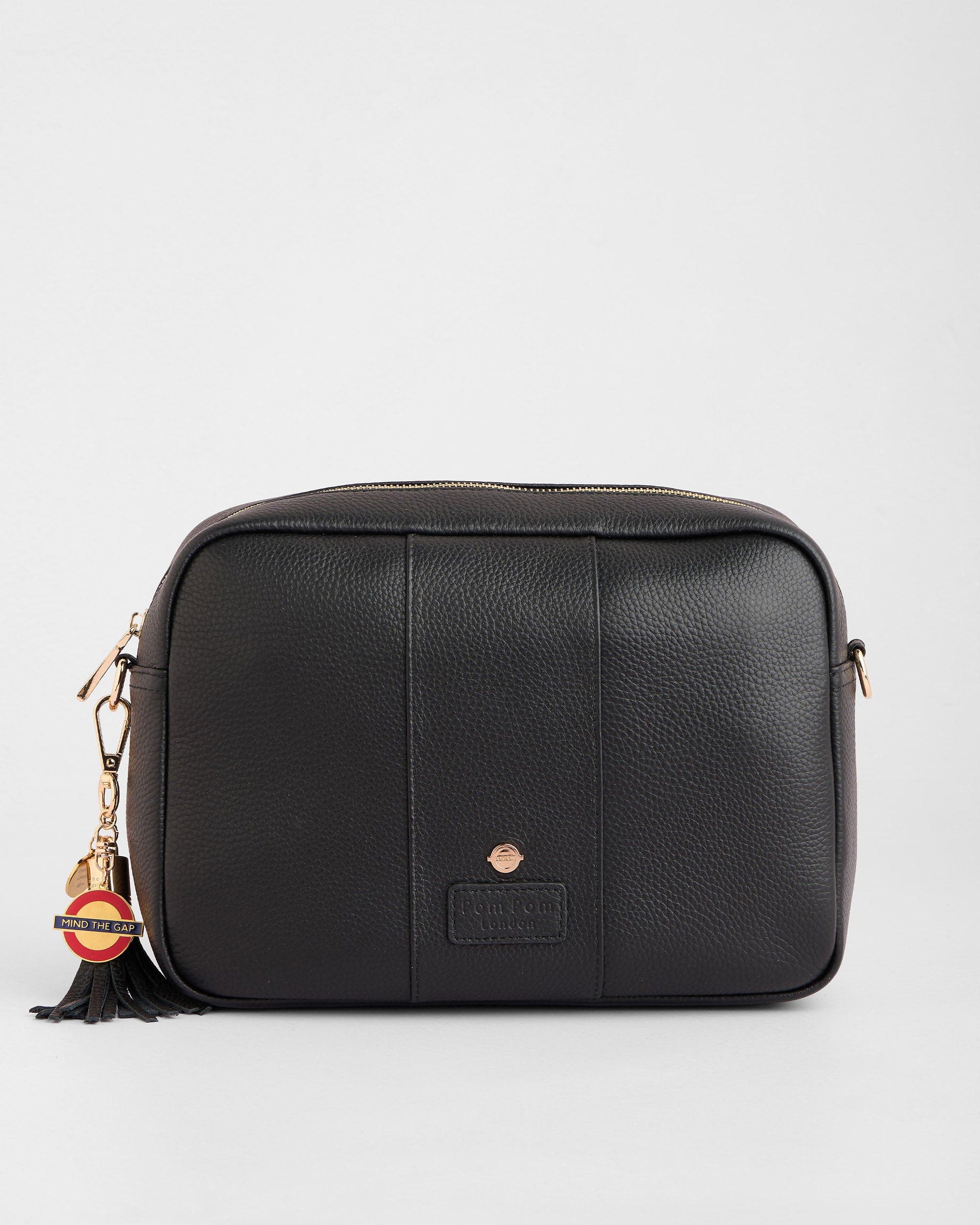 Pom Pom London City Plus Crossbody Bag, Main, color, Northern Black
