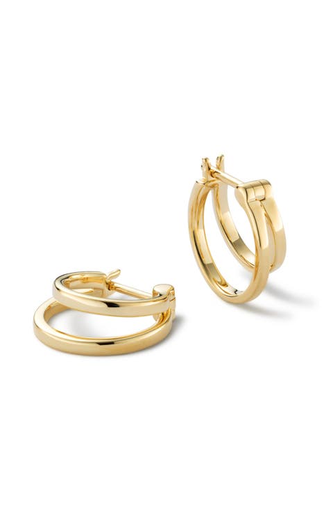 Double Hoop Earrings - Gold Double Hoops