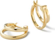 Ana Luisa Double Hoop Earrings - Gold Double Hoops