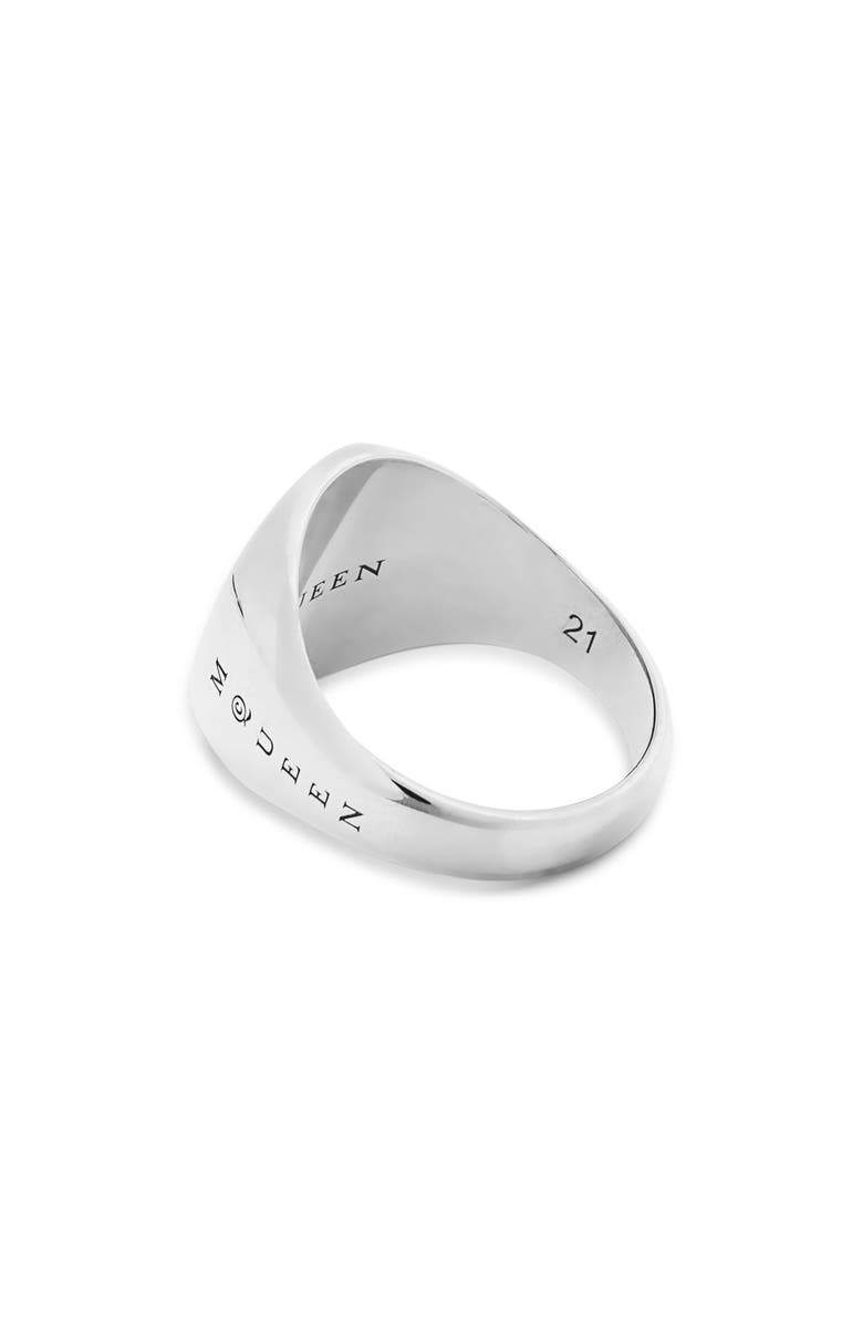 McQueen Men's Skull Signet Ring, Alternate, color, Silver