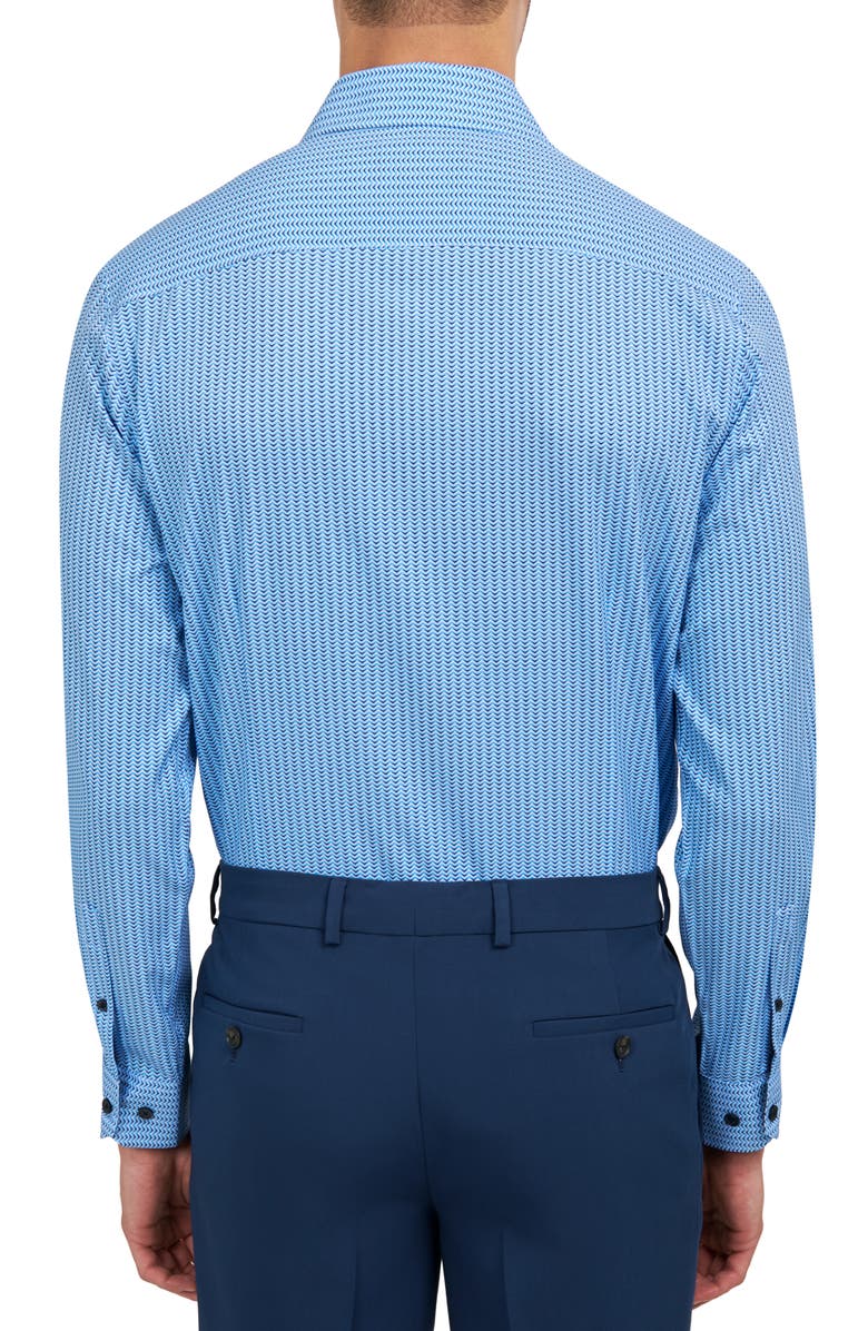 W.R.K Zig Zag Print Stretch Performance Dress Shirt, Alternate, color, 