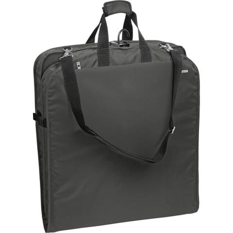 42" Premium Travel Garment Bag with shoulder strap and two large pockets