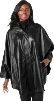 Jessica London Leather Poncho