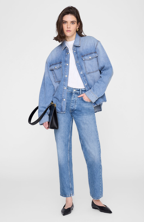 Anine Bing Paxton Shirt In Blue