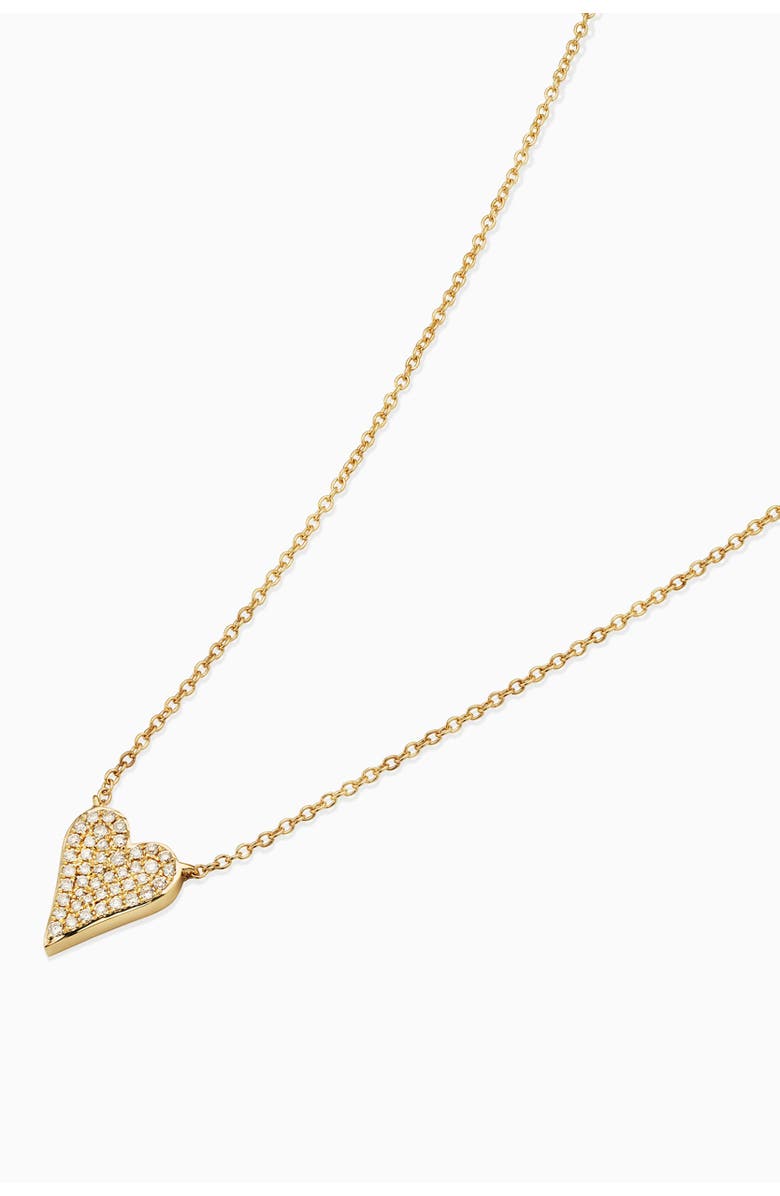 Oradina 14K Yellow Gold Radiant Diamond Heart Pendant Necklace, Alternate, color, Yellow Gold