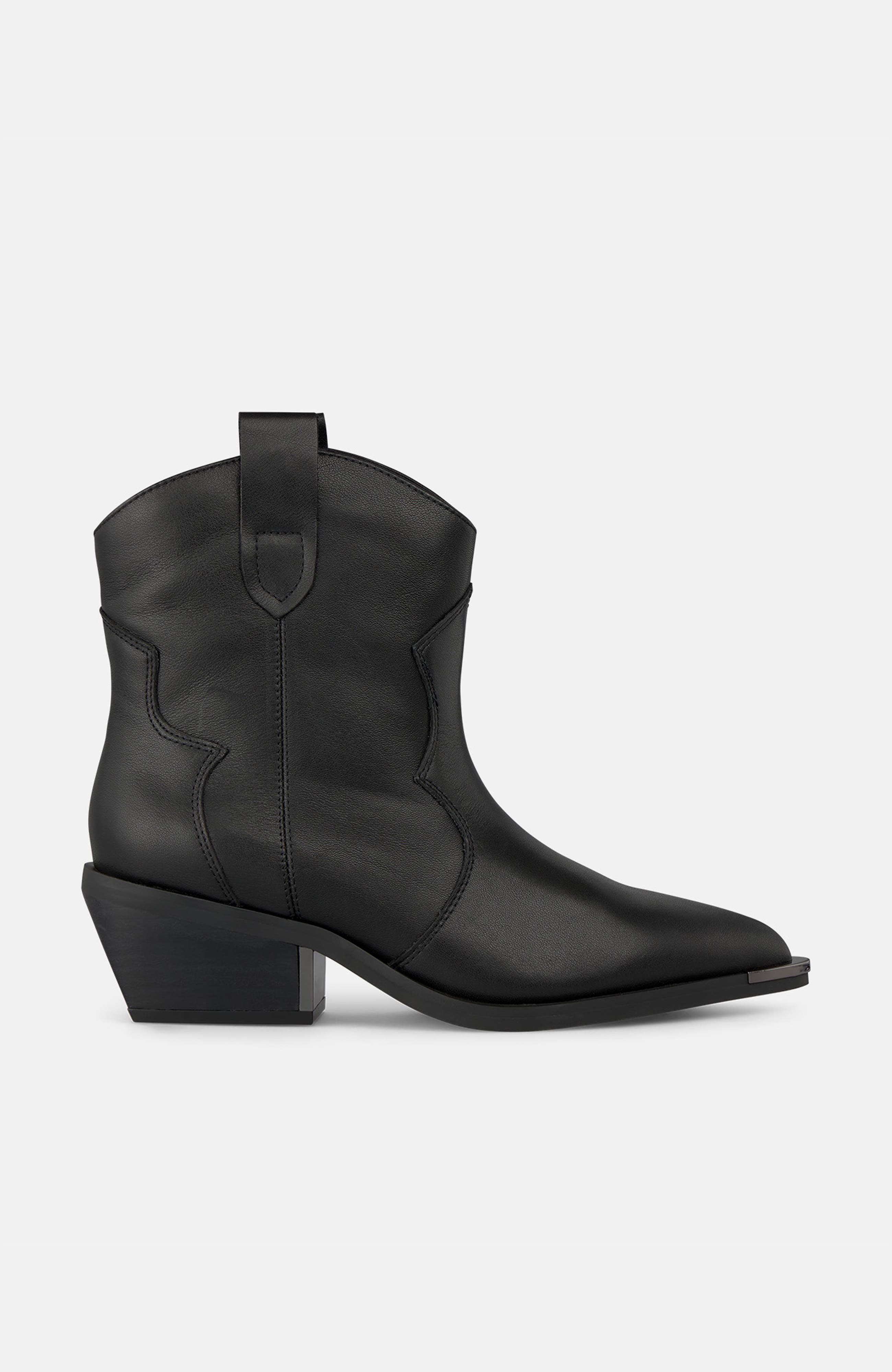 Cowboy Flat Bootie, Alternate, color, Black
