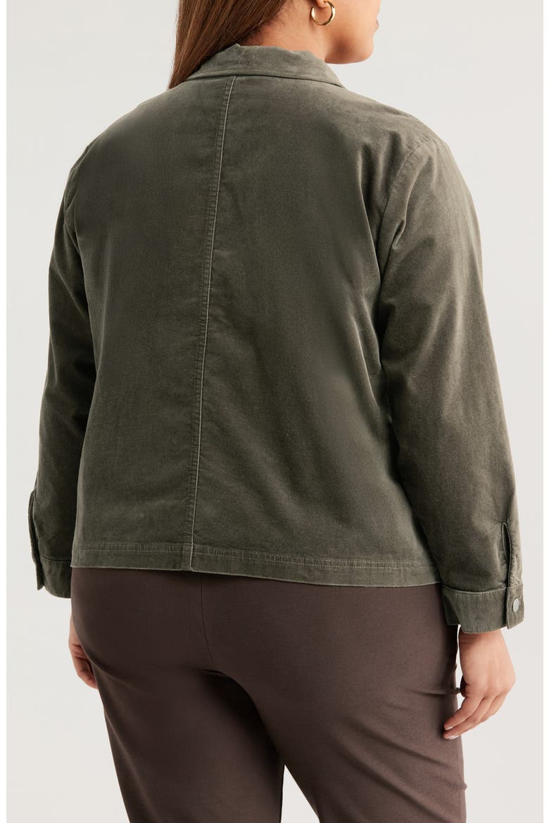 Stretch Cotton Velveteen Jacket, Alternate, color, WREN