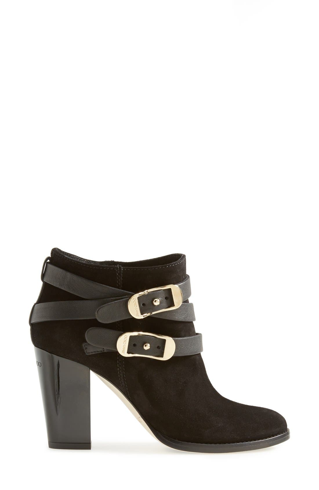 'Melba' Bootie, Alternate, color, BLACK