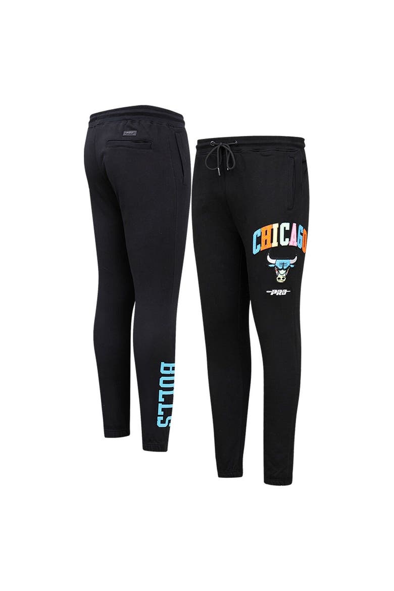 Men's Pro Standard Black Chicago Bulls Washed Neon Sweatpants, Main, color, Black