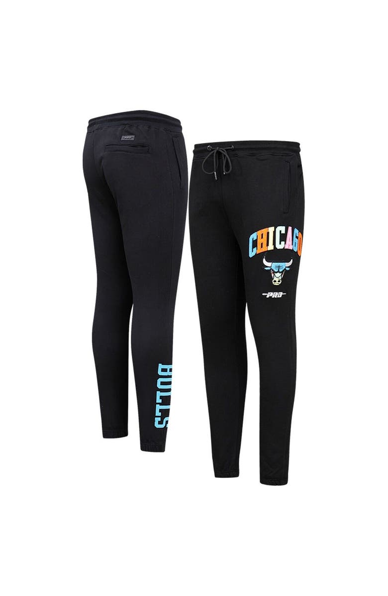 PRO STANDARD Men's Pro Standard Black Chicago Bulls Washed Neon Sweatpants, Main, color, Black
