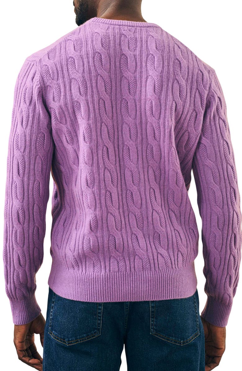 Faherty Reserve Cashmere Crewneck Sweater, Alternate, color, Winter Lilac