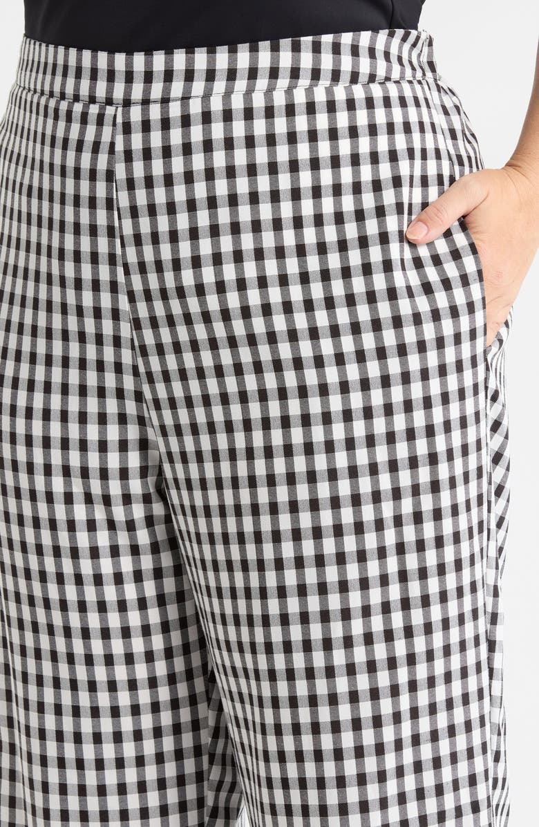 SUGARLIPS Doverly Checker Gill Capri Pants, Alternate, color, Black-White