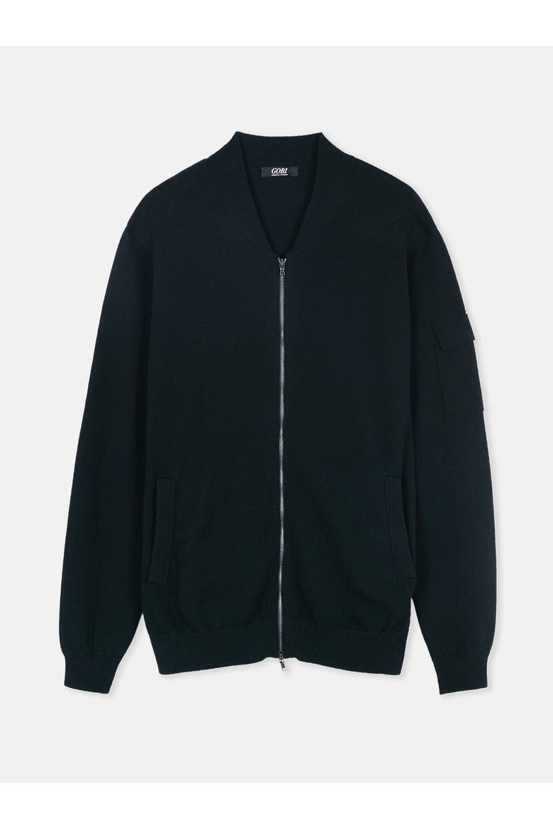Cashmere Bomber, Main, color, black