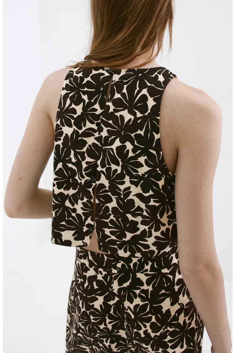 Floral Crop Tank, Alternate, color, ECRU