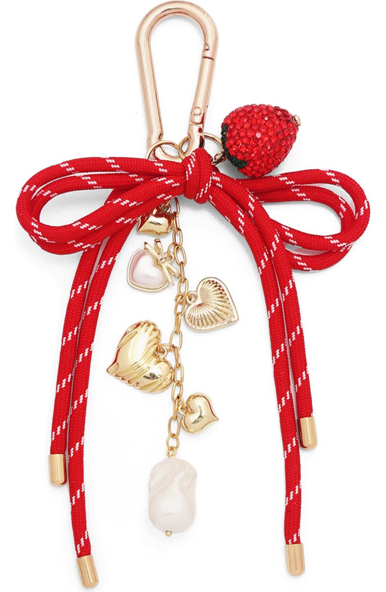 Petit Moments Pairs Keychain, Main, color, Red