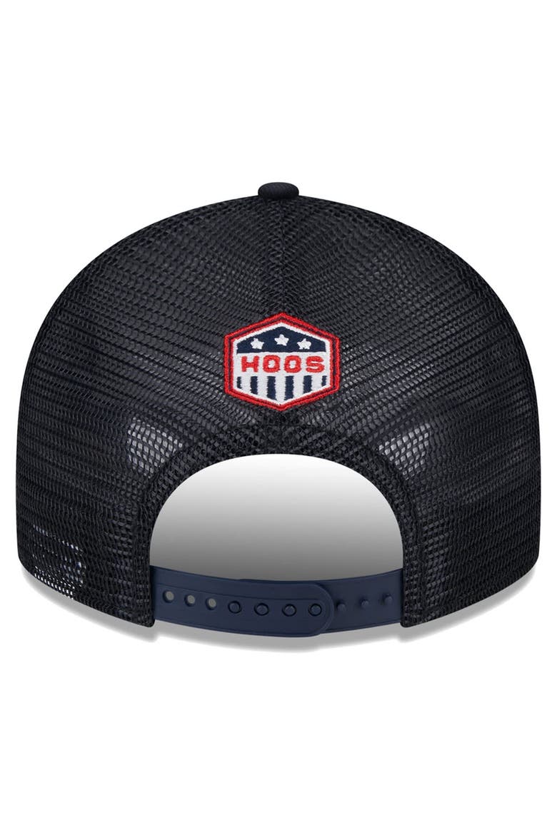 Men's New Era Navy Virginia Cavaliers Red, White & Hoo Low Profile Trucker 9FIFTY Adjustable Hat, Alternate, color, Navy