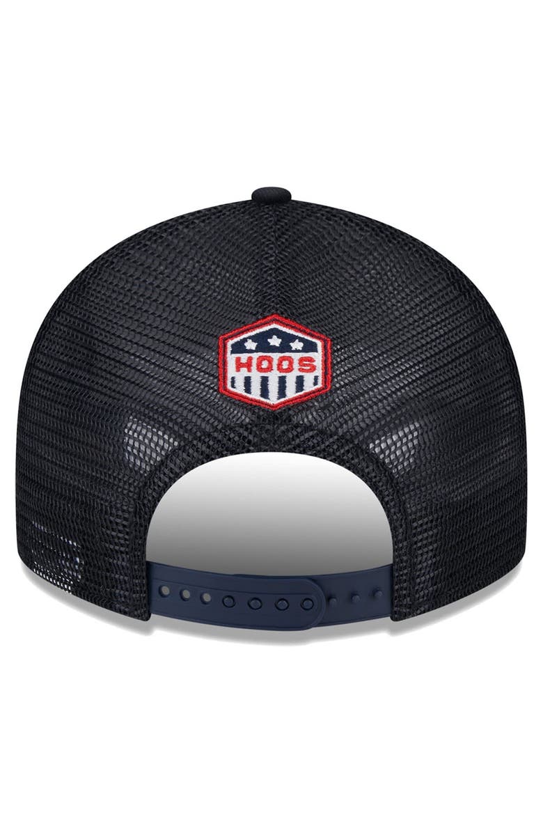 New Era Men's New Era Navy Virginia Cavaliers Red, White & Hoo Low Profile Trucker 9FIFTY Adjustable Hat, Alternate, color, 