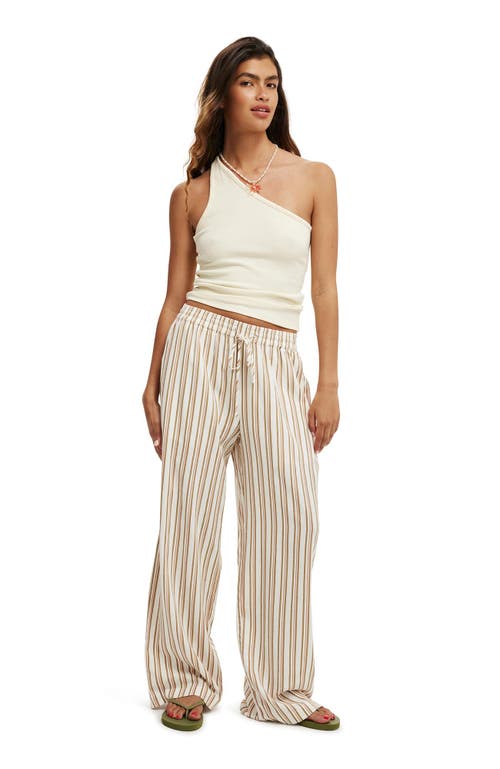 Cotton On Haven Wide Leg Pant In Karina Stripe Artichoke