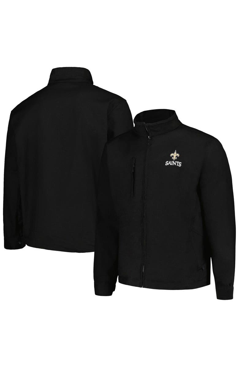 DUNBROOKE Men's Dunbrooke Black New Orleans Saints Journey Workwear Tri-Blend Full-Zip Jacket, Main, color, 