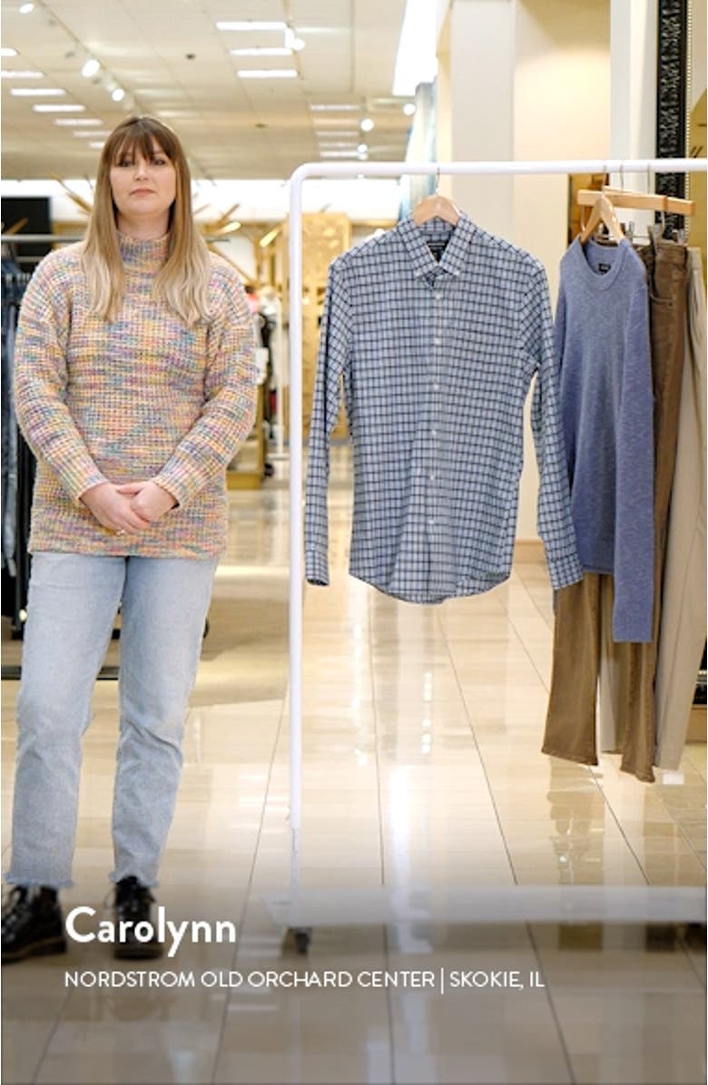 Trim Fit Tech-Smart Plaid Button-Down Shirt, sales video thumbnail