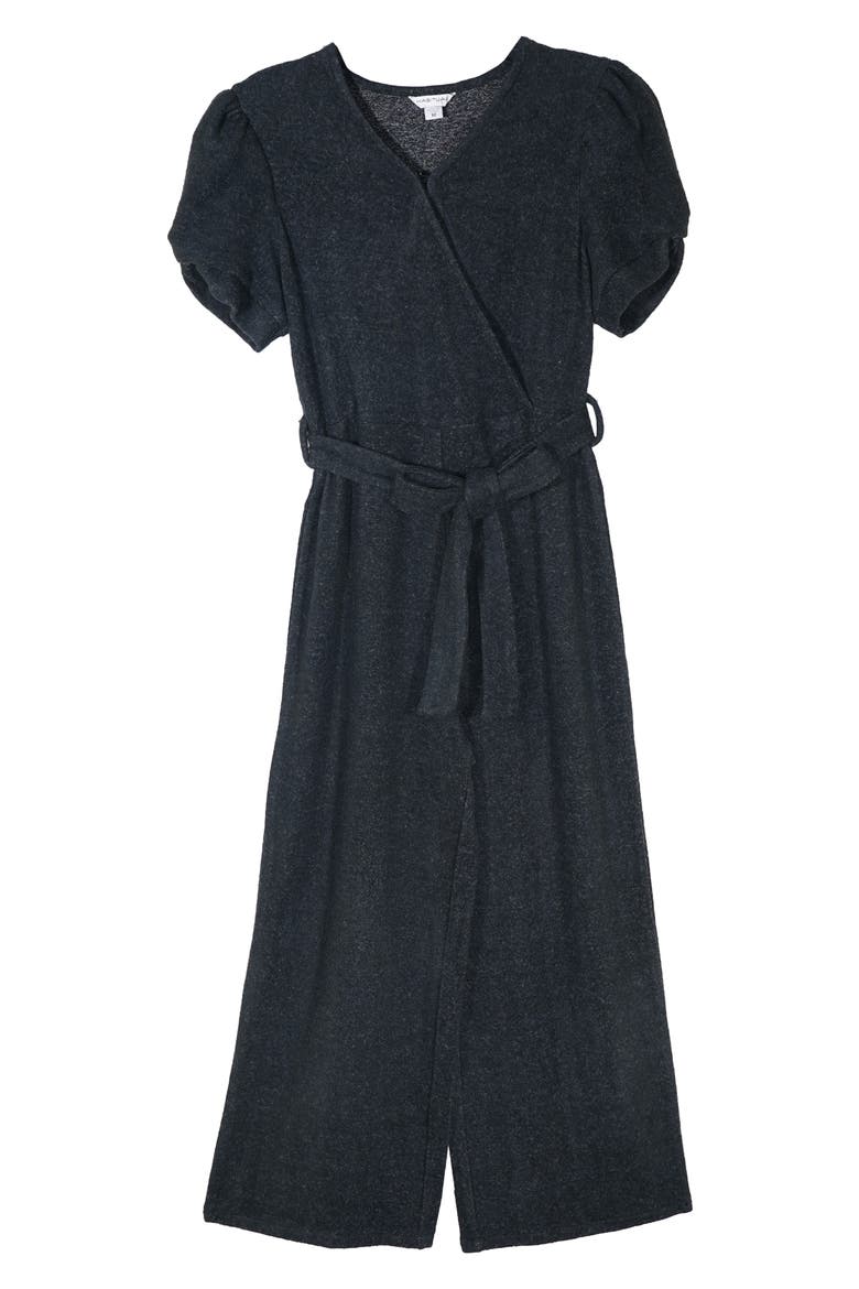Hacci Knot Front Jumpsuit, Main, color, BLACK