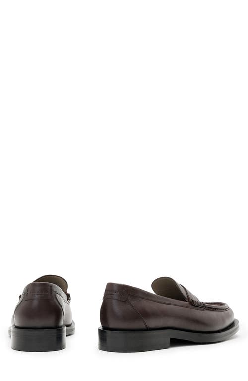 Allsaints Bloom Penny Loafer In Burgundy