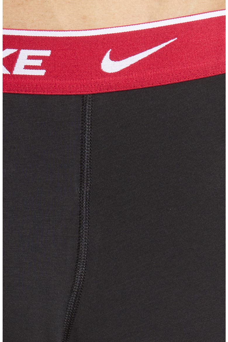 3-Pack Dri-Fit Essential Stretch Cotton Trunks, Alternate, color, BLACK/BLUE/HIBISCUS/OBSIDIAN