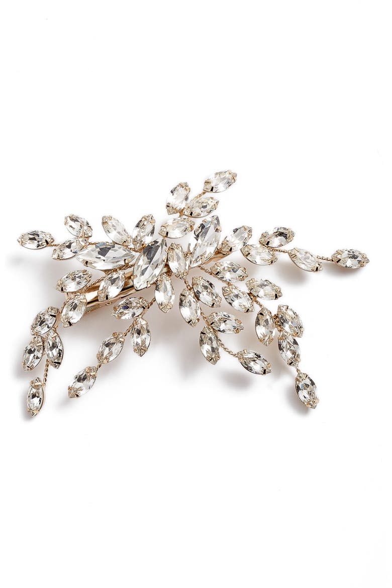 Isadora Crystal Hair Clip, Main, color, GOLD