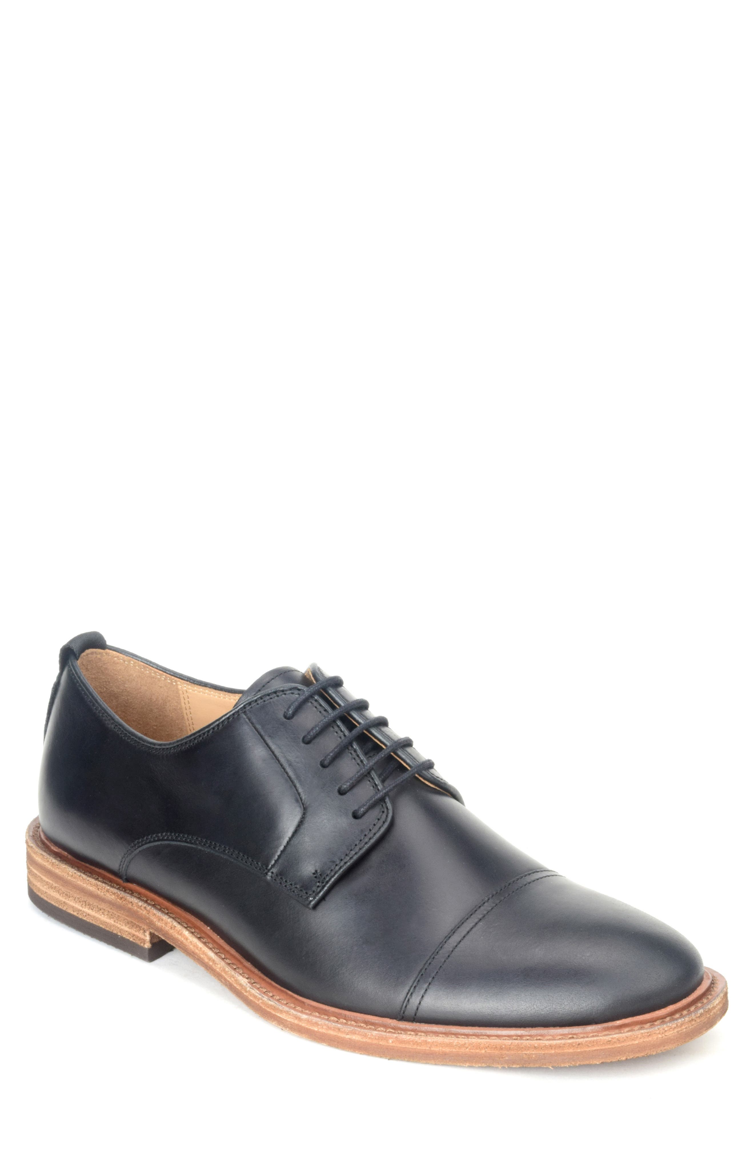Warfield & Grand Clement Cap Toe Derby, Main, color, Black