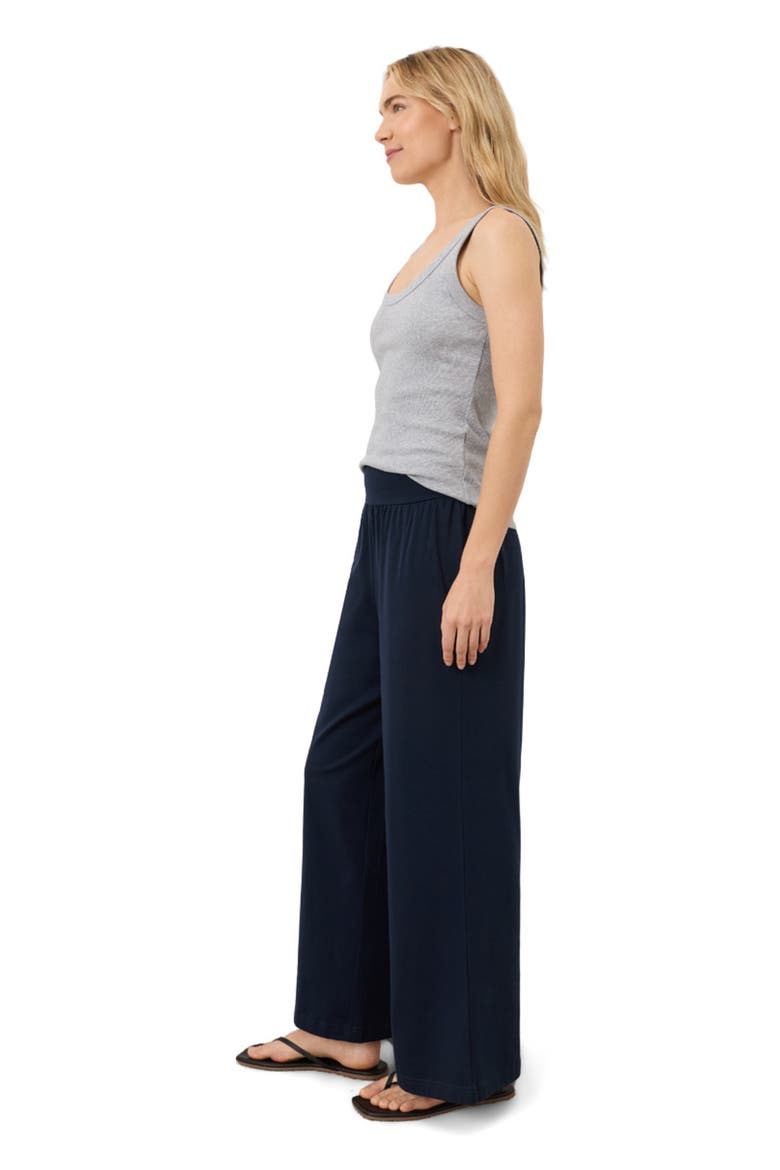 Easy Drape Pant Made With Organic Cotton, Alternate, color, Navy