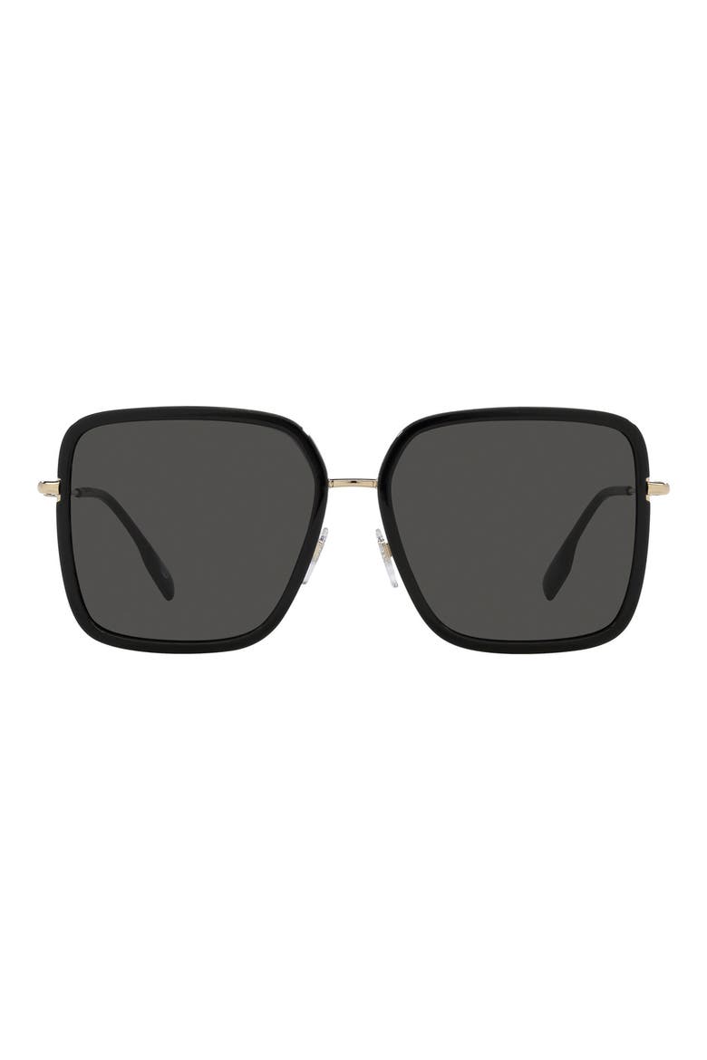 Benedict 59mm Pilot Sunglasses, Main, color, BLACK