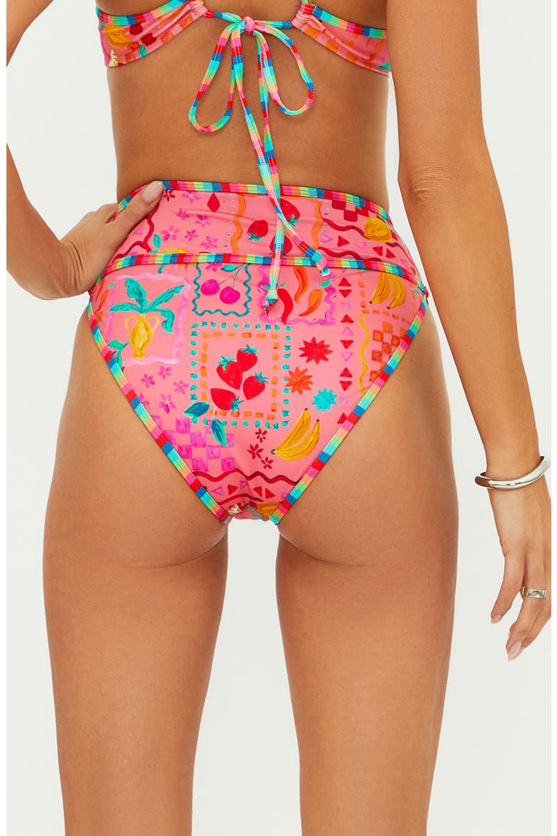 Carlotta High Waist Bikini Bottoms, Alternate, color, PASSION FRUIT