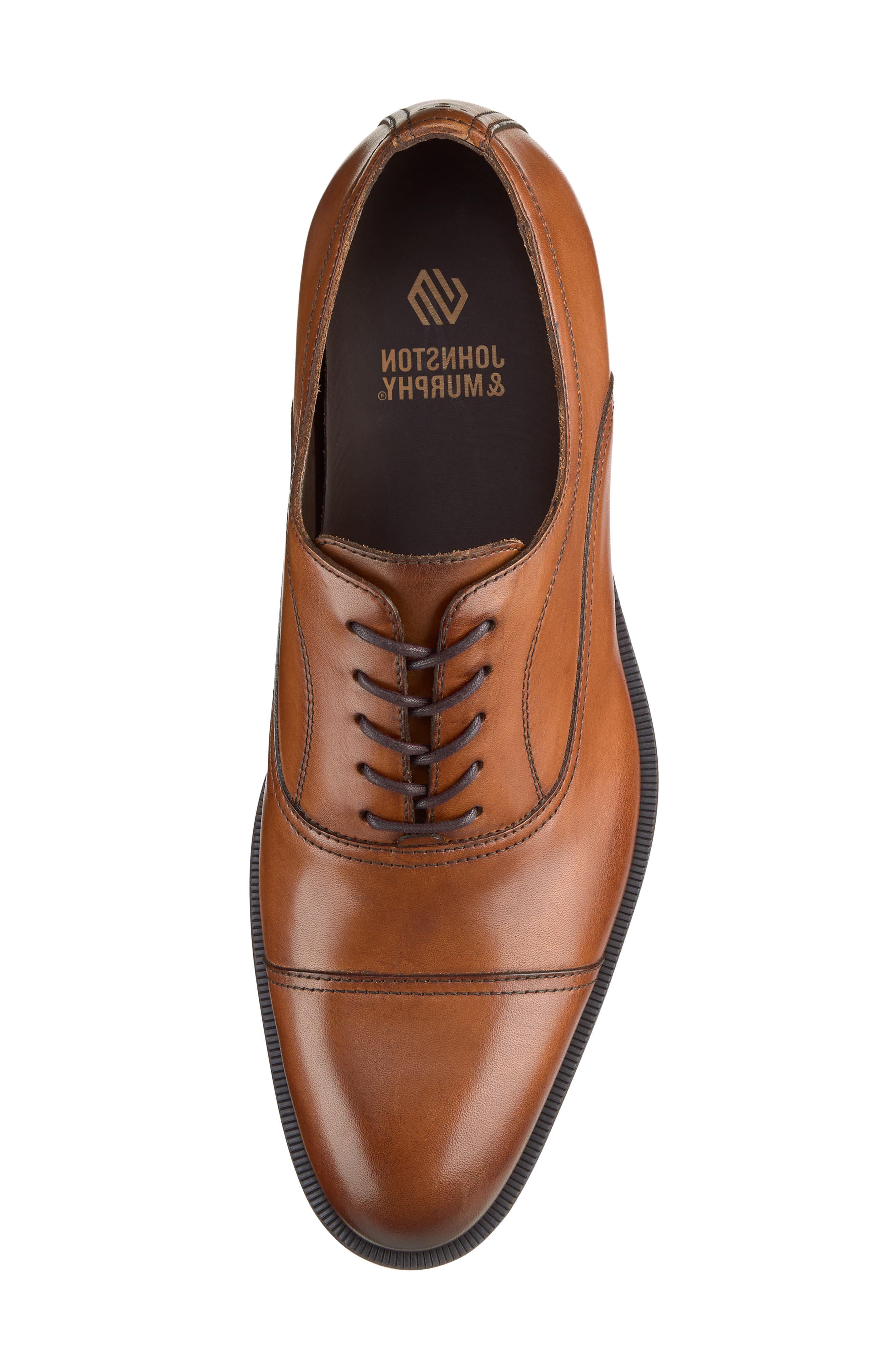 Conlin Cap Toe Oxford, Alternate, color, LIGHT TAN FULL GRAIN