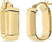 Bony Levy 14k Gold Rectangular Hoop Earrings
