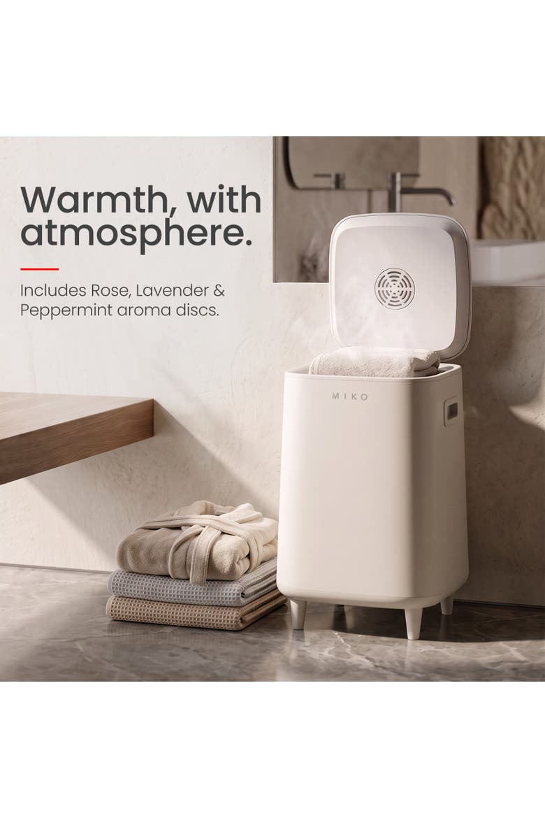 Cove App-Controlled Towel Warmer, Alternate, color, White