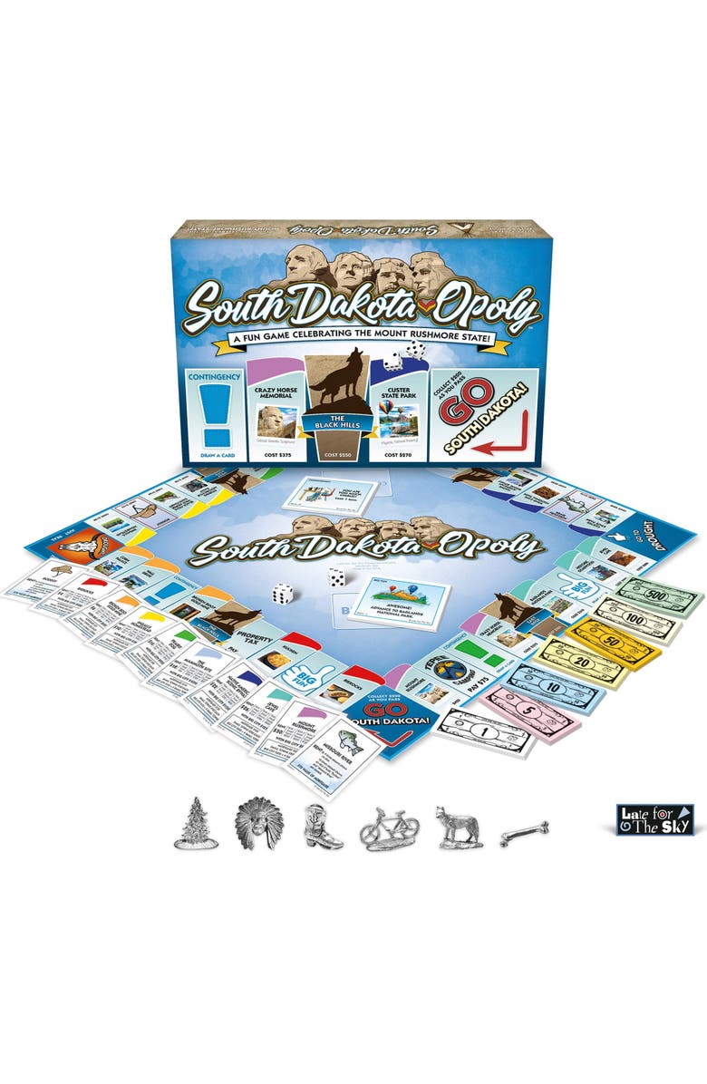Late for the Sky South Dakotaopoly Monopoly Board Game, Alternate, color, Multicolored
