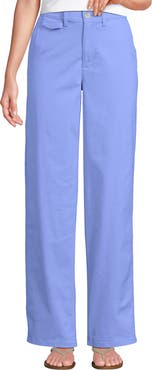 Lands' End Chino High Rise Rail Straight Leg Pants