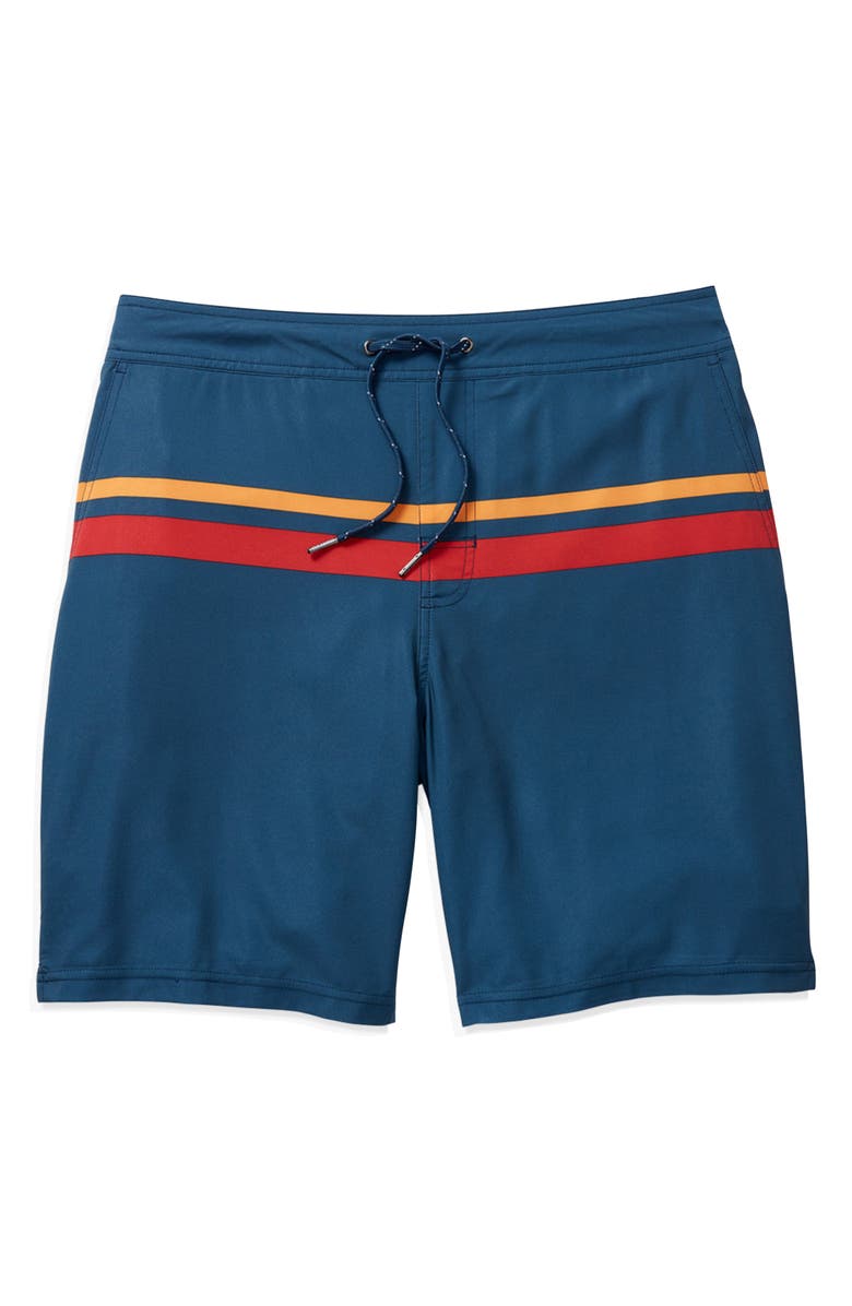 Fair Harbor The Ozone Swim Trunks, Alternate, color, Red Comp Stripe