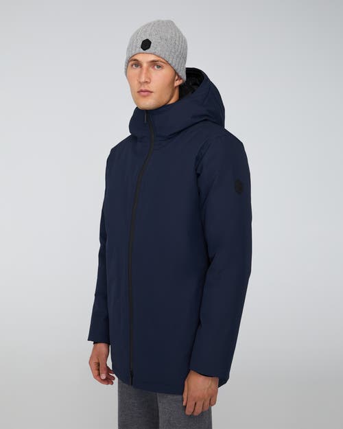 Quartz Co. Jules | Hooded Down Winter Jacket In True Navy