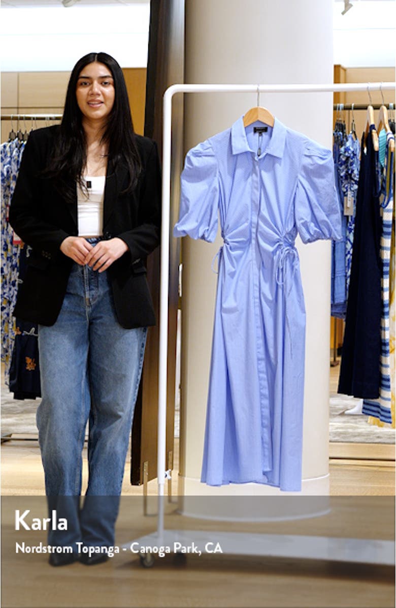 Keyhole Cotton Midi Shirtdress, sales video thumbnail