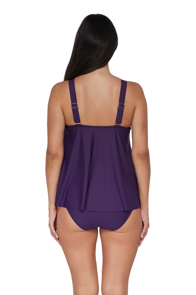 Sadie Tankini Swimsuit Top, Alternate, color, Paradise Plum