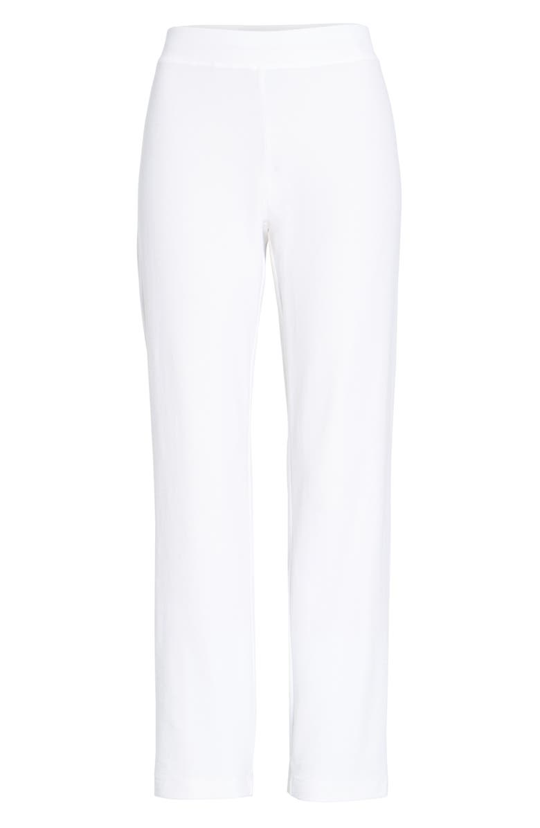 Eileen Fisher Stretch Crepe Slim Ankle Pants, Alternate, color, White