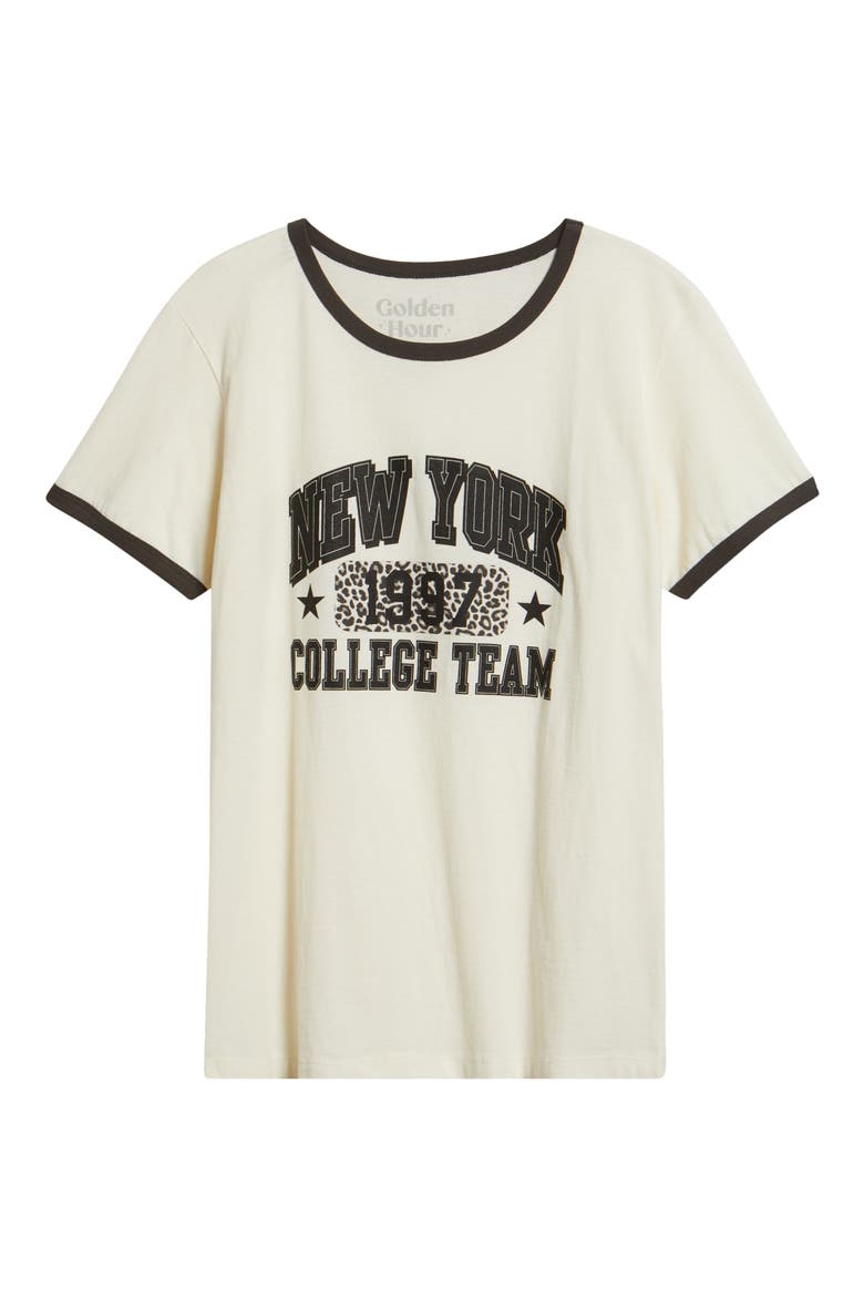 NY College Team Cotton Graphic T-Shirt, Alternate, color, MARSHMALLOW
