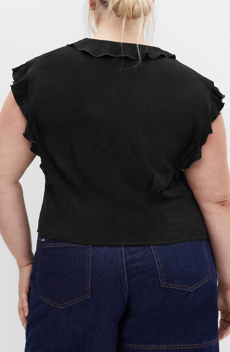 City Chic Spring Love Ruffle Sleeve Crop Top, Alternate, color,